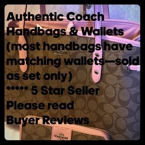 Authentic Coach Handbag & Wallet Sets - NEW with